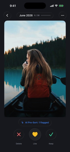 Sorting a trip one swipe at a time